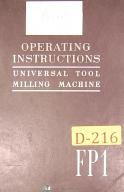 Deckel-Deckel FP1, Universal Tool Milling & Boring Machine Instructions Manual-FP1-01
